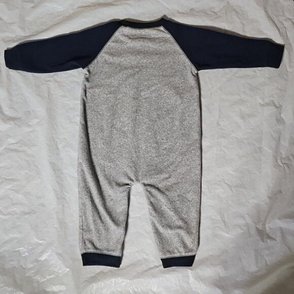 just one you 18 Months Gray Long Sleeve AWESOME Romper Used - Picture 2 of 13